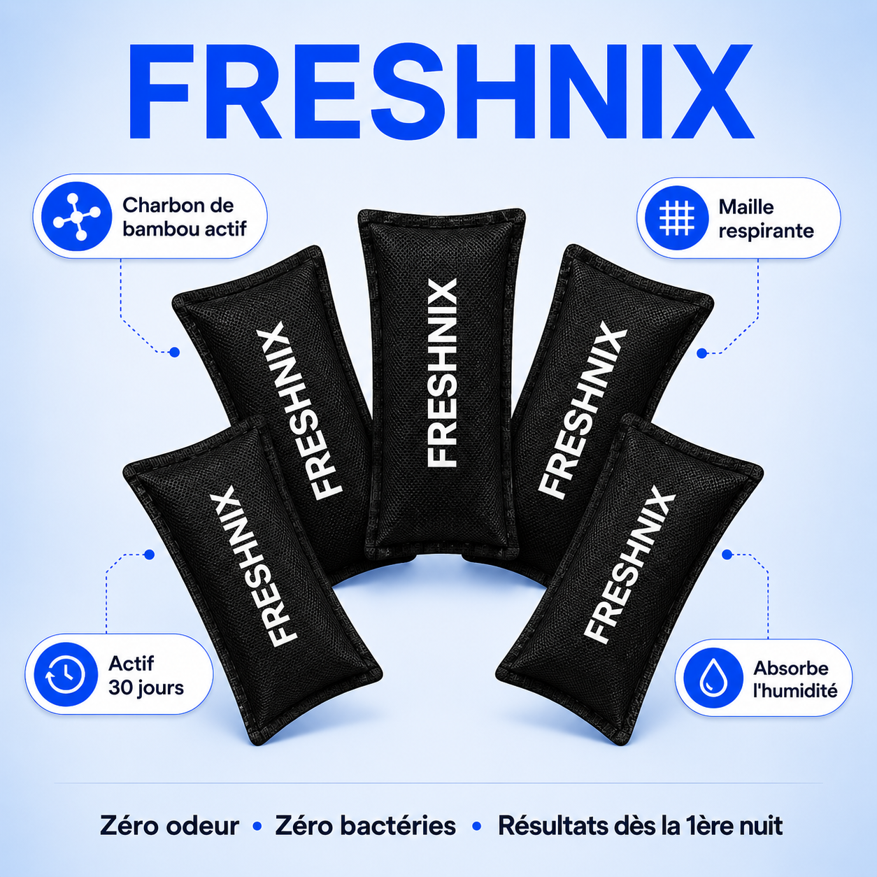 Kit Désodorisant FRESHNIX —  Zéro Odeur en 48h ou Remboursé