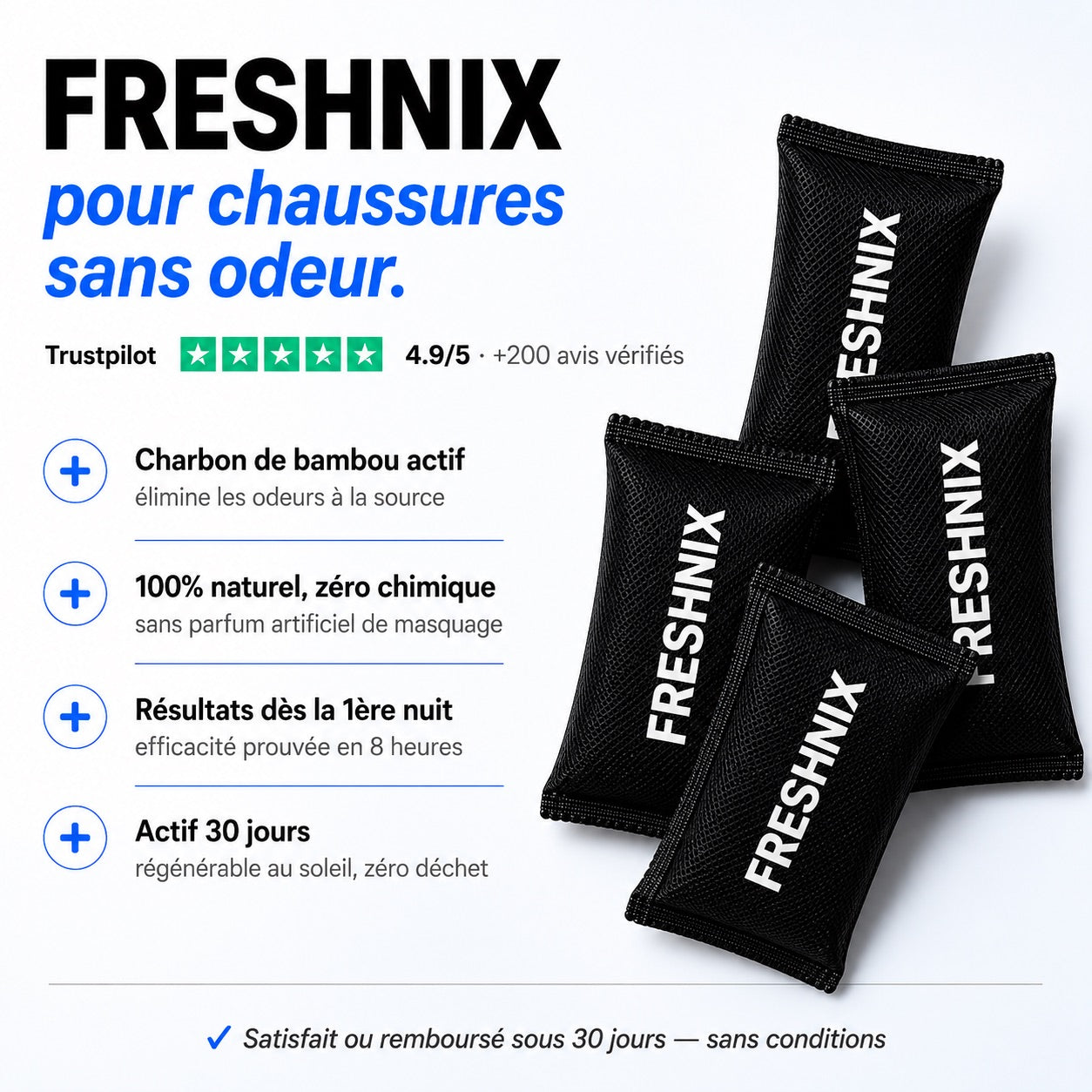 Kit Désodorisant FRESHNIX —  Zéro Odeur en 48h ou Remboursé